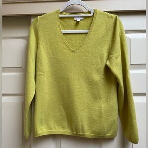 Cashmere Sweater in Lime Green